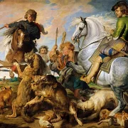 Peter Paul Rubens | Ulve- og rævejagt - 1616 | Indrammet kunsttryk | Barok | formida