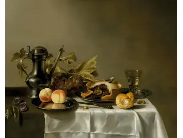 Pfirsiche auf einem Silberteller - 1651