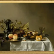 Pfirsiche auf einem Silberteller - 1651