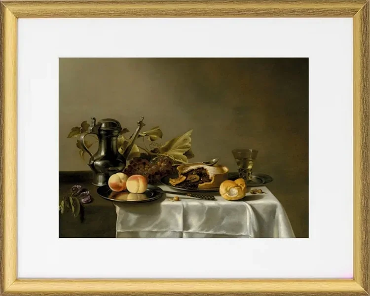 Pfirsiche auf einem Silberteller - 1651