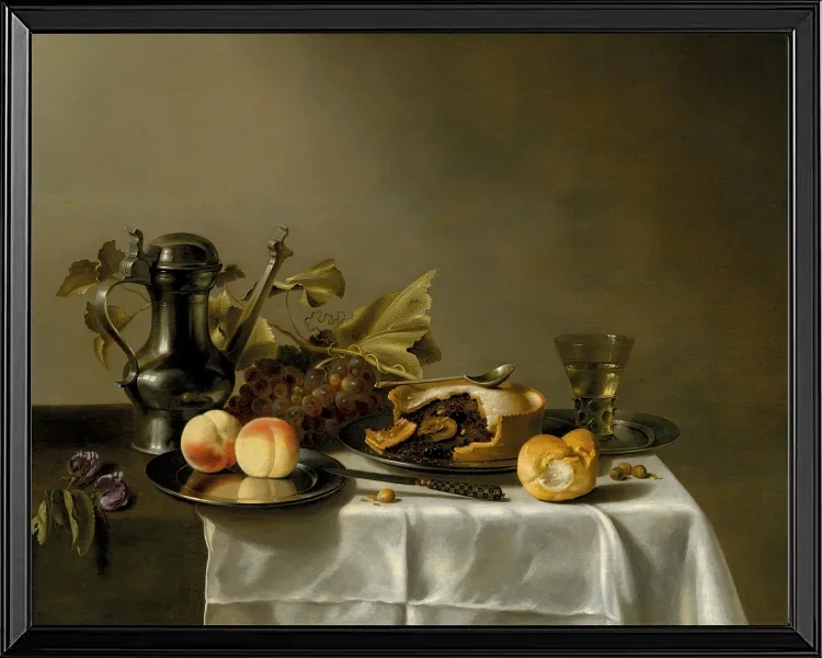 Pfirsiche auf einem Silberteller - 1651