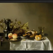 Pfirsiche auf einem Silberteller - 1651