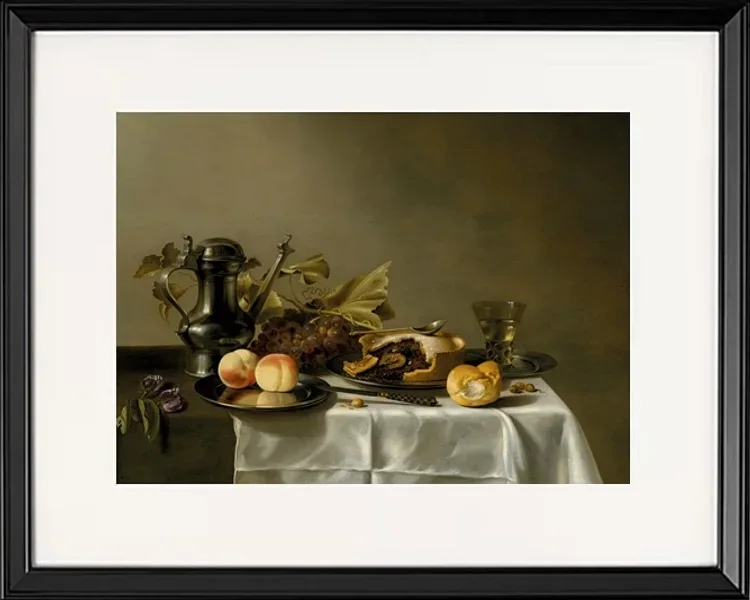 Pfirsiche auf einem Silberteller - 1651