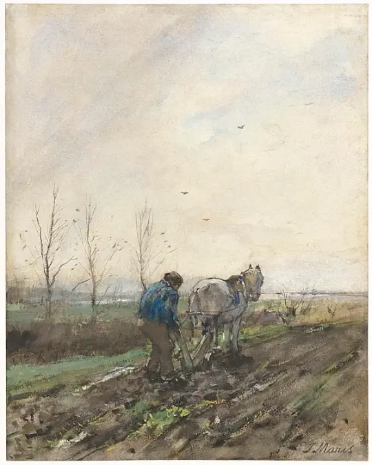 Pflügender Bauer - 1847