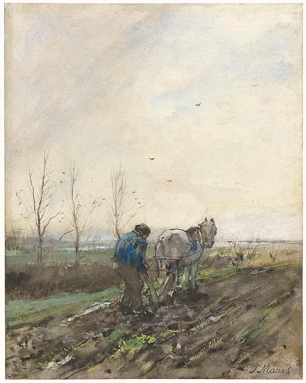 Pflügender Bauer - 1847