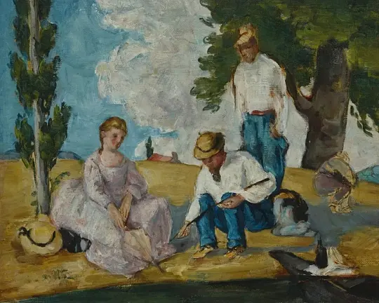 Picnic på en flodbred - 1873