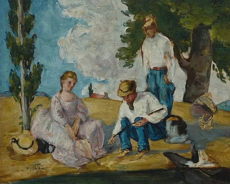 Picnic på en flodbred - 1873
