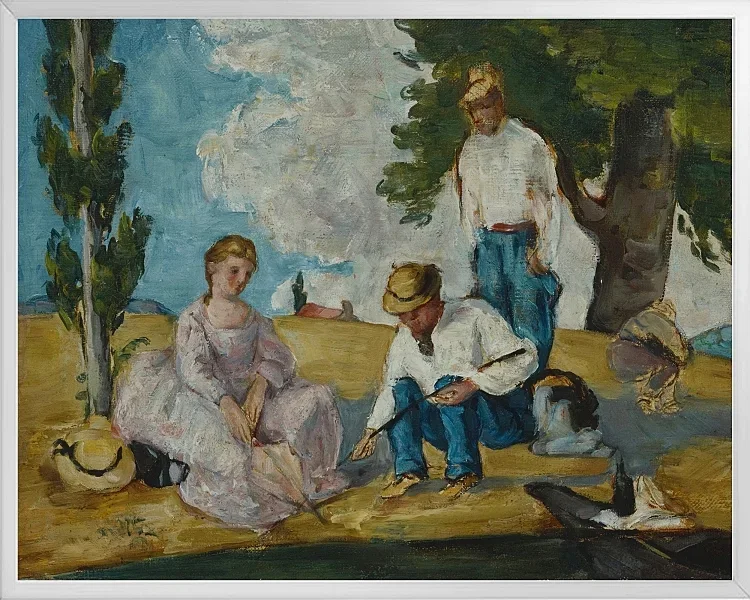 Picnic på en flodbred - 1873