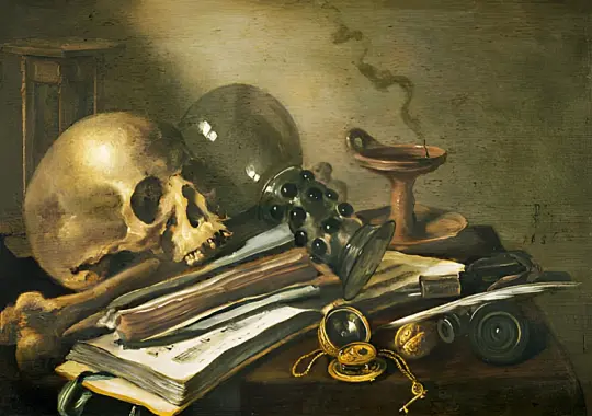 Pieter Claesz | Vanitas stilleben - 1656 | Indrammet kunsttryk | Barok | formida