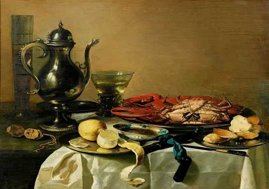 Pieter Claesz | Stilleben - 1643 | Indrammet kunsttryk | Barok | formida
