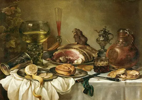 Pieter Claesz | Stilleben - 1633 | Indrammet kunsttryk | Barok | formida