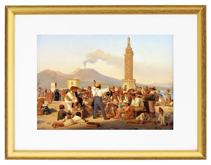 Ein Rezitator von „Furious Orlando“ im Molo, Neapel - 1839