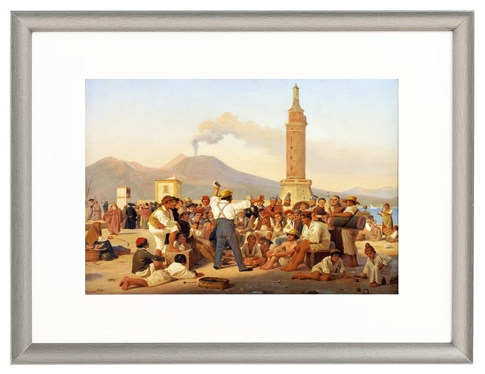 Ein Rezitator von „Furious Orlando“ im Molo, Neapel - 1839