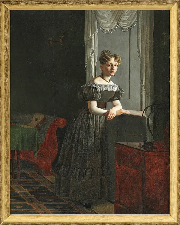 Porträt der Schwester des Künstlers Conradine Købke – 1830