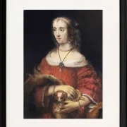 Porträt einer Dame mit Schoßhund – 1665