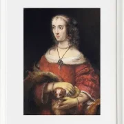 Porträt einer Dame mit Schoßhund – 1665