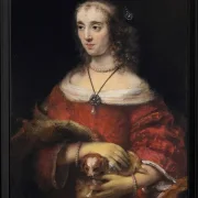 Porträt einer Dame mit Schoßhund – 1665