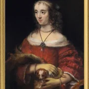 Porträt einer Dame mit Schoßhund – 1665