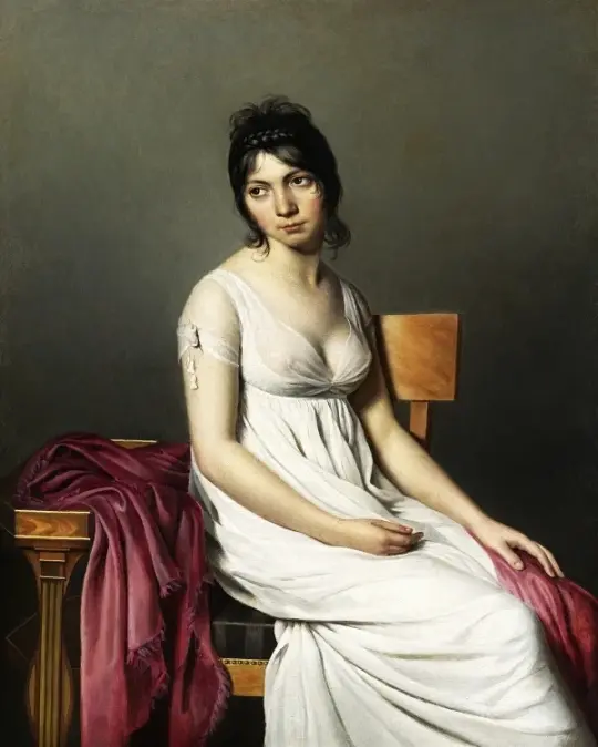Porträt einer jungen Frau in weiß - 1798
