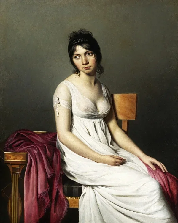 Porträt einer jungen Frau in weiß - 1798