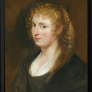 Porträt einer jungen Frau mit geflochtenem Haar – 1614