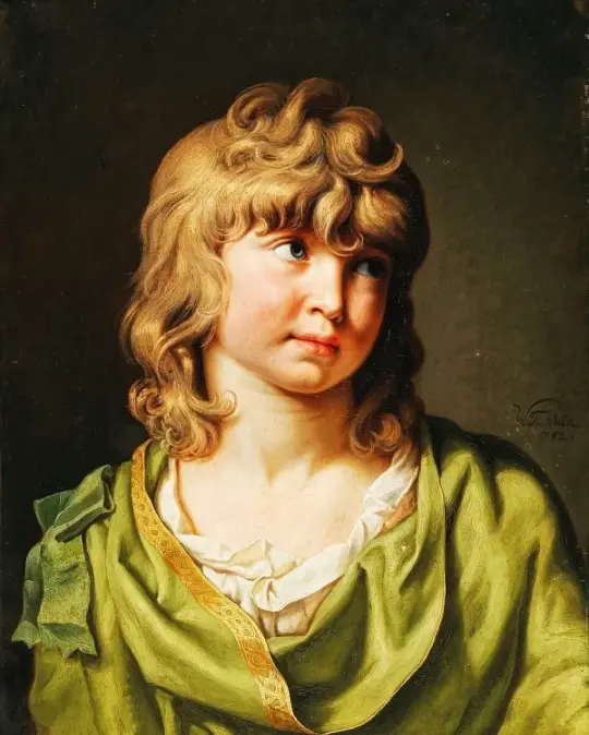 Porträt eines Jungen mit blonden Locken - 1782