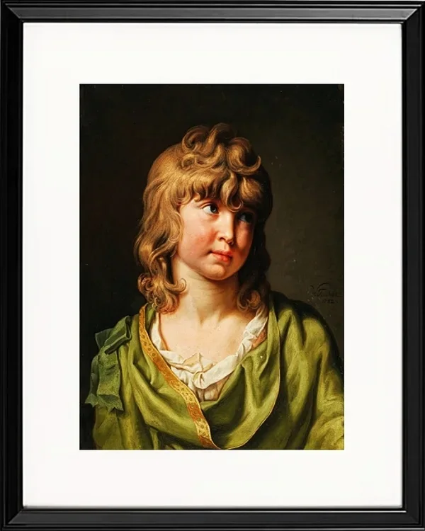Porträt eines Jungen mit blonden Locken - 1782
