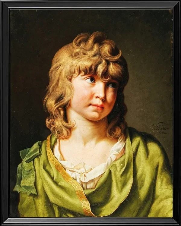 Porträt eines Jungen mit blonden Locken - 1782