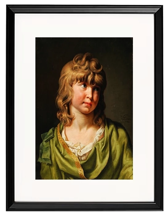 Porträt eines Jungen mit blonden Locken - 1782