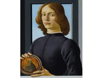 Porträt eines jungen Mannes mit einem Rondell – 1482