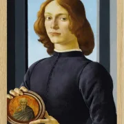 Porträt eines jungen Mannes mit einem Rondell – 1482