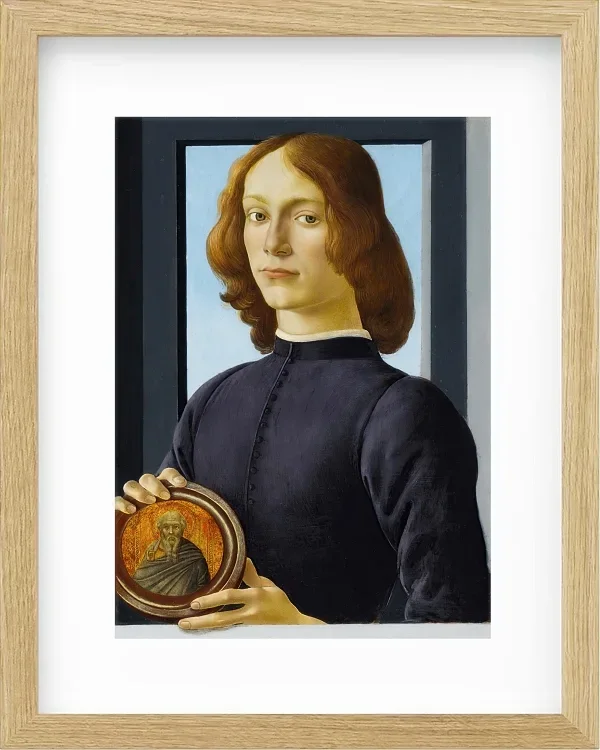 Porträt eines jungen Mannes mit einem Rondell – 1482