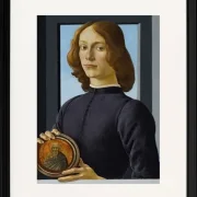 Porträt eines jungen Mannes mit einem Rondell – 1482