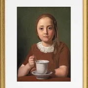 Porträt eines kleinen Mädchens, Elise Købke – 1850