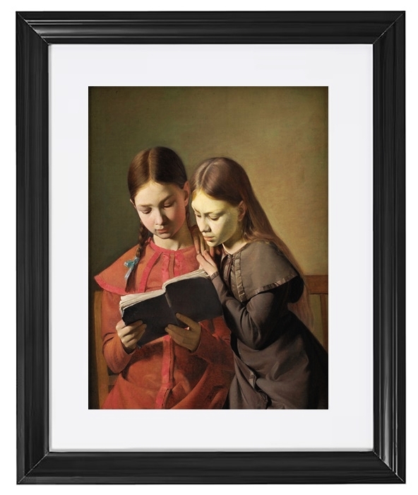 The Artist’s Sisters Signe and Henriette reading a Book - 1826