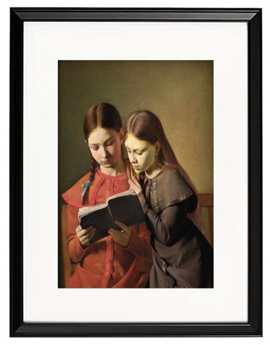 Die Schwestern des Künstlers, Signe und Henriette, lesen ein Buch – 1826