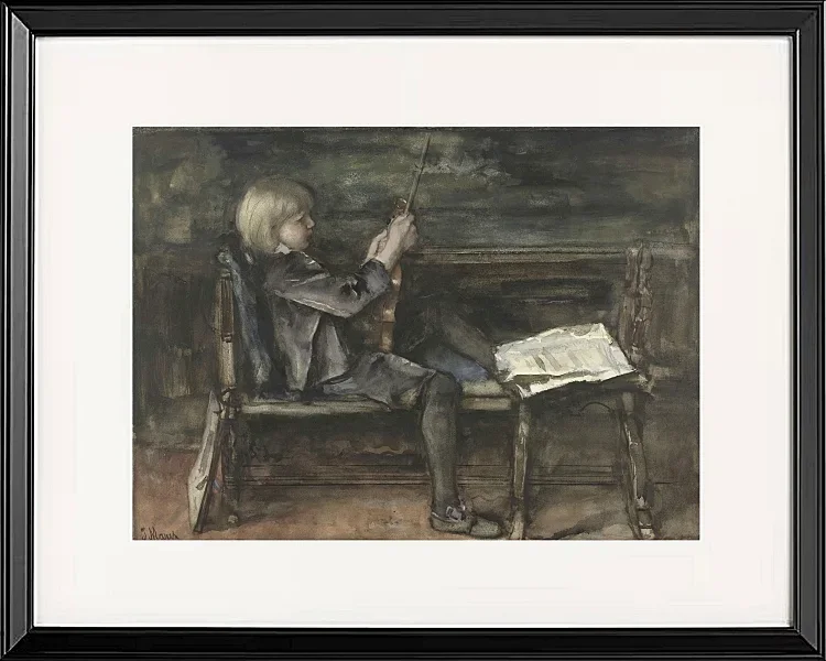 Porträt von Willem Matthijs Maris mit Violine - 1872