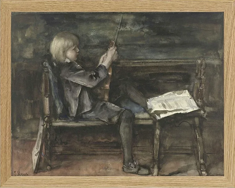 Porträt von Willem Matthijs Maris mit Violine - 1872