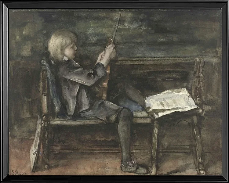 Porträt von Willem Matthijs Maris mit Violine - 1872