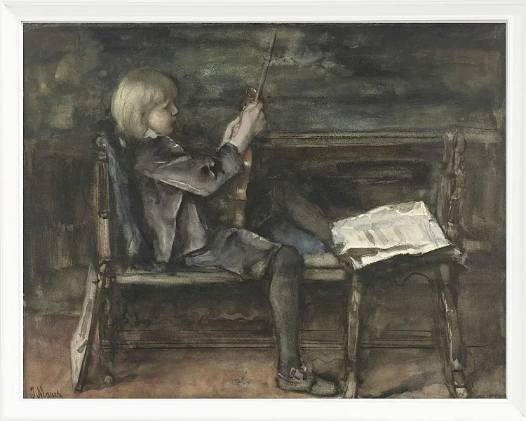 Porträt von Willem Matthijs Maris mit Violine - 1872