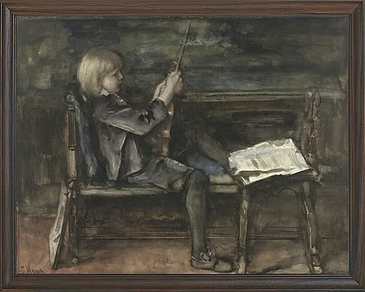 Porträt von Willem Matthijs Maris mit Violine - 1872