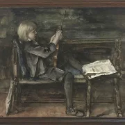 Porträt von Willem Matthijs Maris mit Violine - 1872