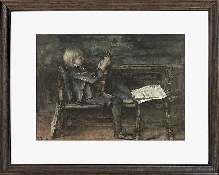 Porträt von Willem Matthijs Maris mit Violine - 1872