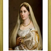 Raffael | Kvinde med slør - 1512 | Gallery Edition | Indrammet kunsttryk | Renæssance