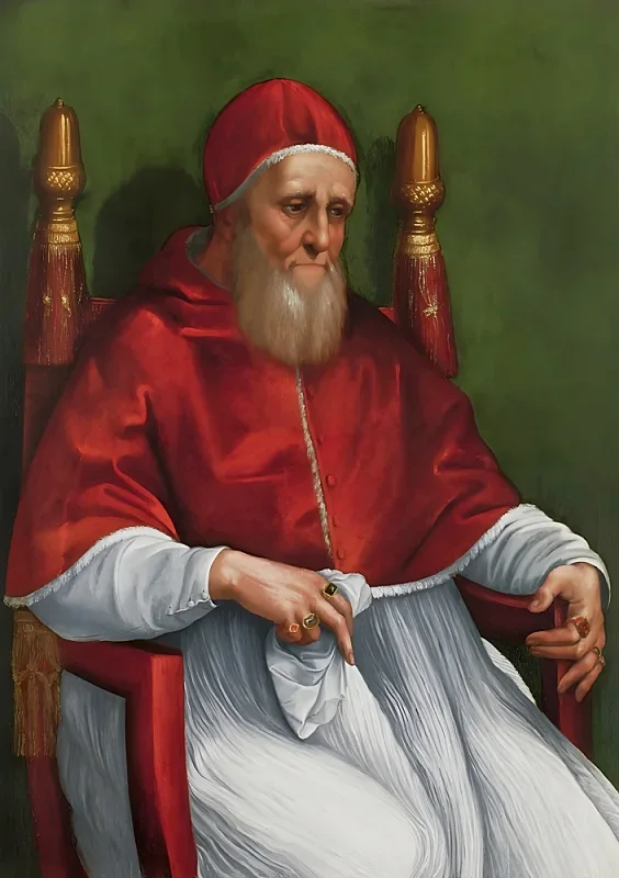 Raffael | Bildnis des Papstes Julius - 1512 | Gerahmter Kunstdruck | Renaissance | formida