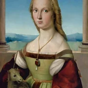 Raffael | Portræt af en ung kvinde med enhjørningen - 1510 | Indrammet kunsttryk | Renæssance | formida