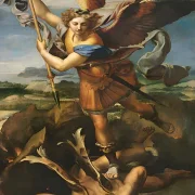 Raffael | Der heilige Michael tötet den Dämon - 1518 | Gerahmter Kunstdruck | Renaissance | formida