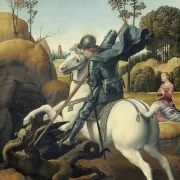 Raffael | Sankt Georg og dragen - 1506 | Indrammet kunsttryk | Renæssance | formida