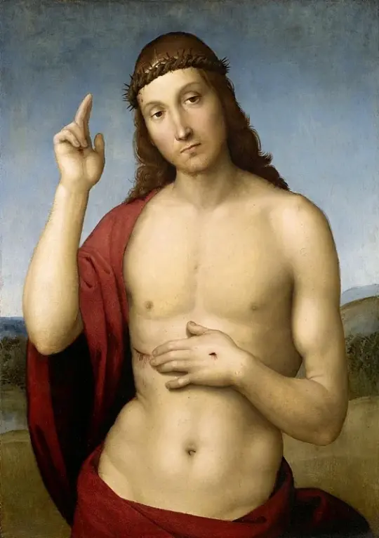 Raffael | Kristus velsignelse, fred være med dig - 1505 | Indrammet kunsttryk | Renæssance | formida