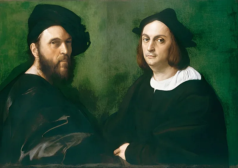Raffael | Dobbeltportræt - 1516 | Indrammet kunsttryk | Renæssance | formida
